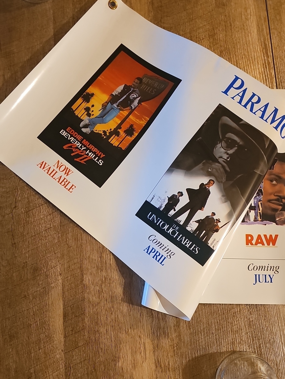 🏷️ Vintage Paramount Home Video Vinyl Wall Banner (1987 Promo)
